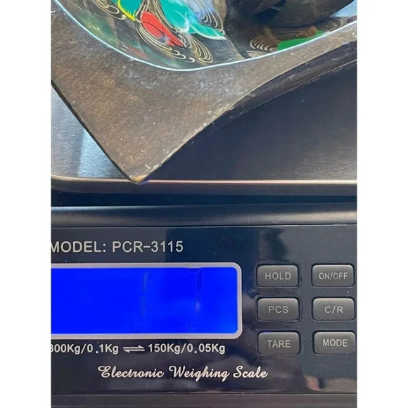 Folk Art Hand Carved Wooden Bowl Serving Utensils Hand Painted Serving Dish - Picture 11 of 11